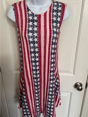 Riley & James Patriotic Stripe Tank Dress - Red, White & Blue